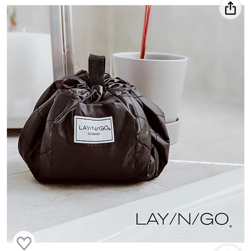 Lay N Go Cosmo drawstring makeup organizer container. New without tags.